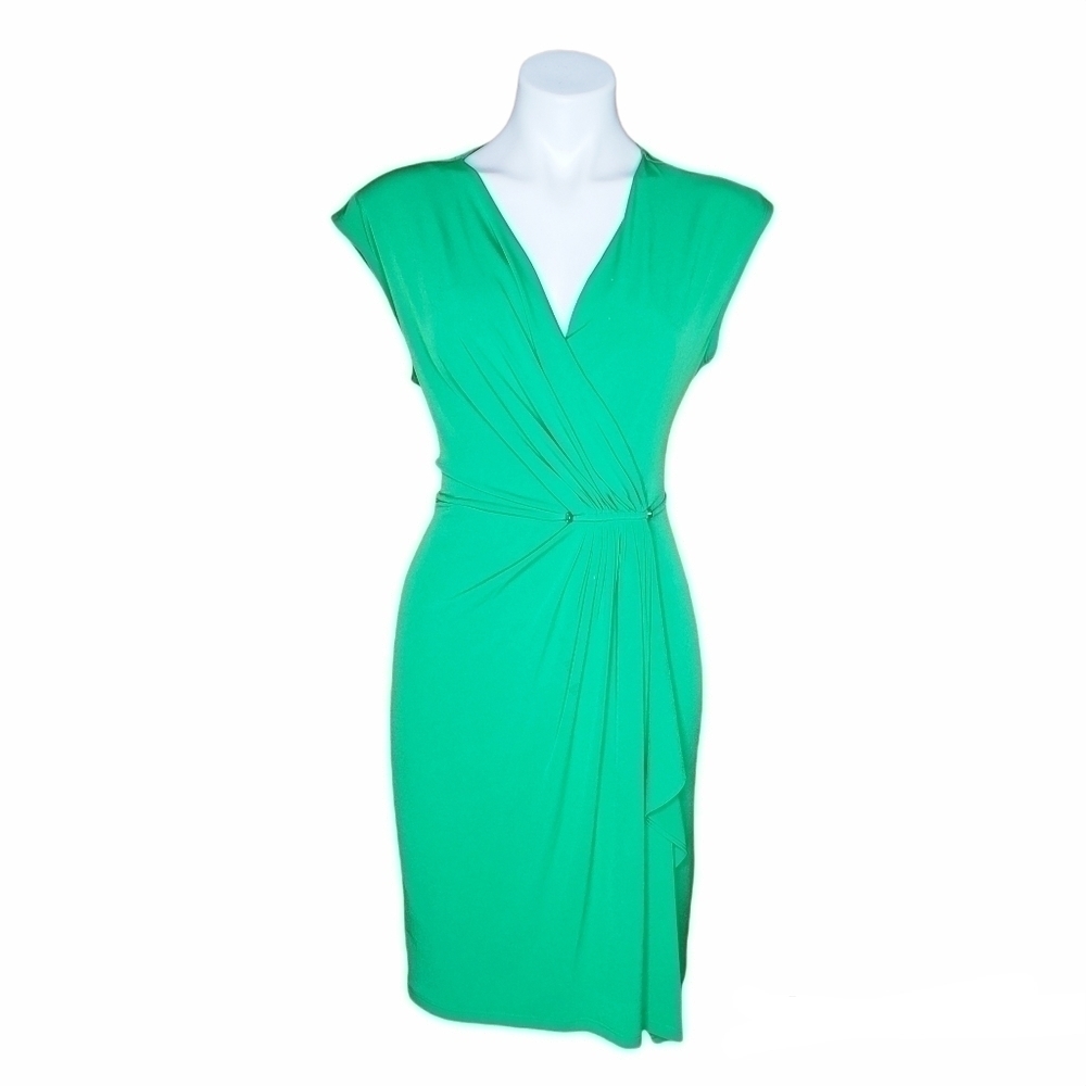 MICHAEL Michael Kors Green Wrap Sheath Dress